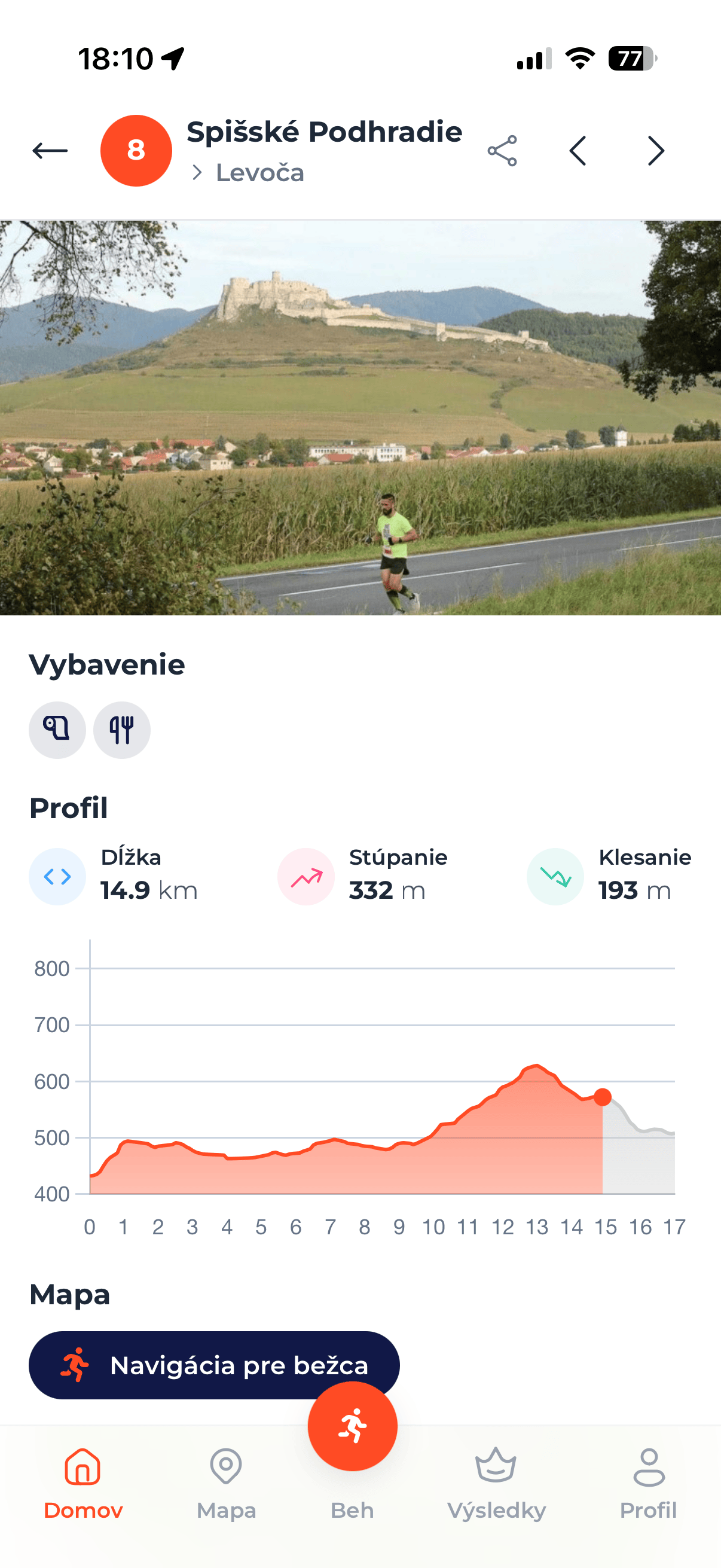 The Run Slovakia – Leg detail
